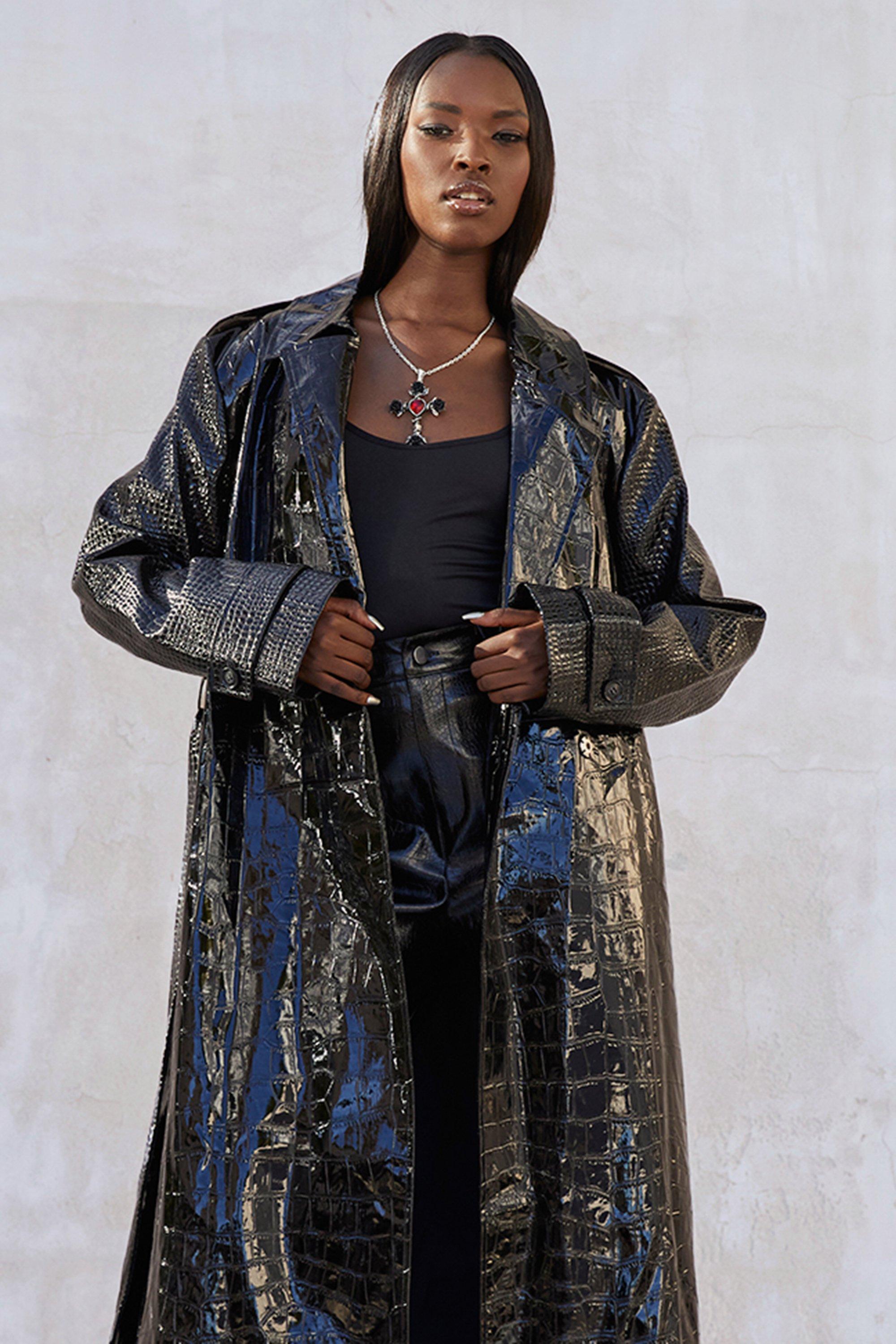 Long sequin duster shop coat