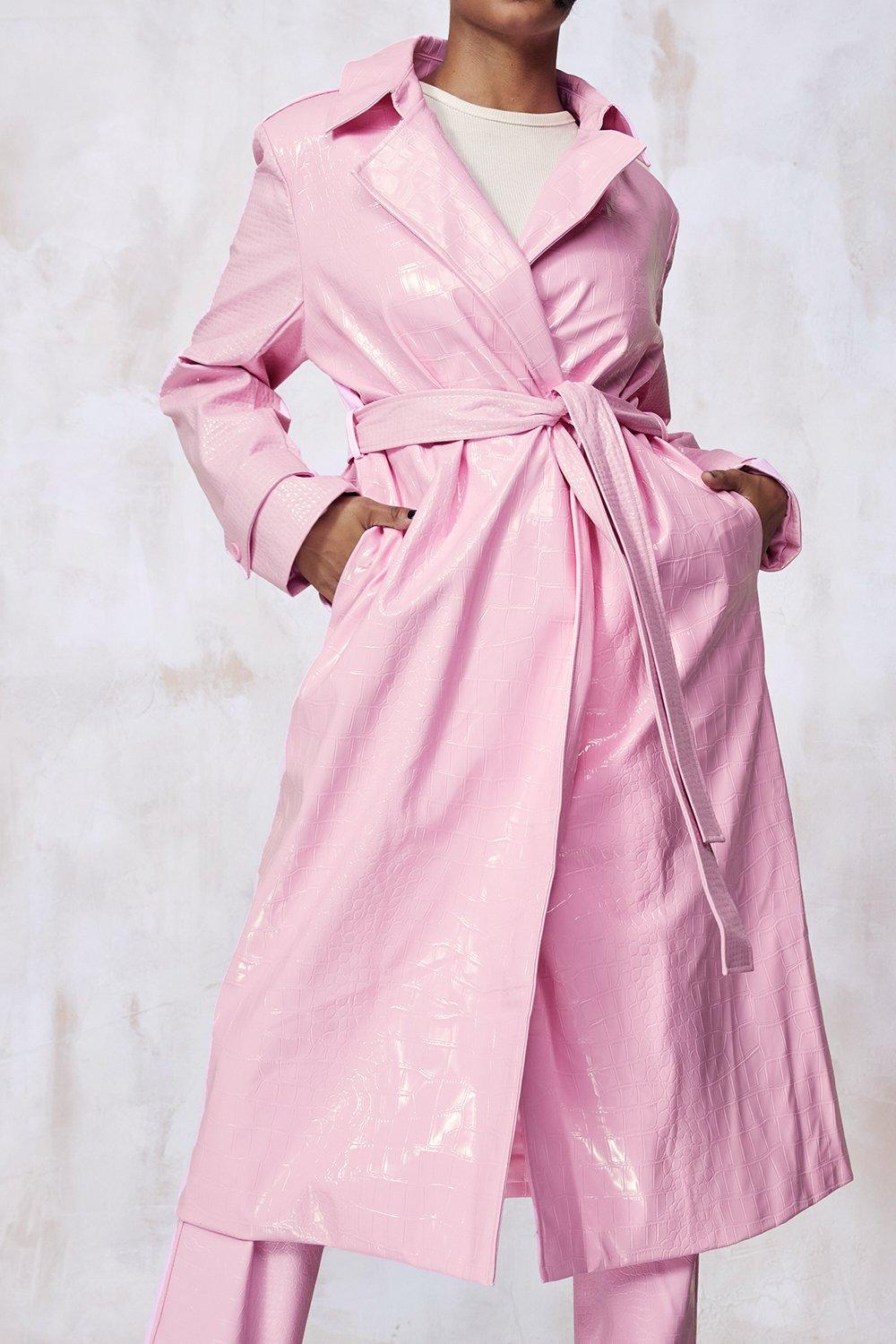 Zara pink hot sale trench coat