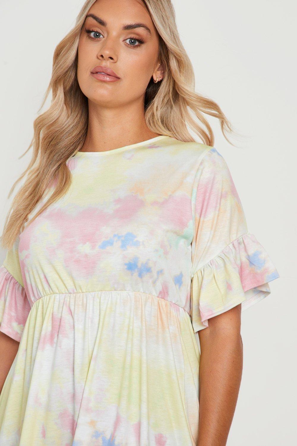 Tie dye hot sale smock dress