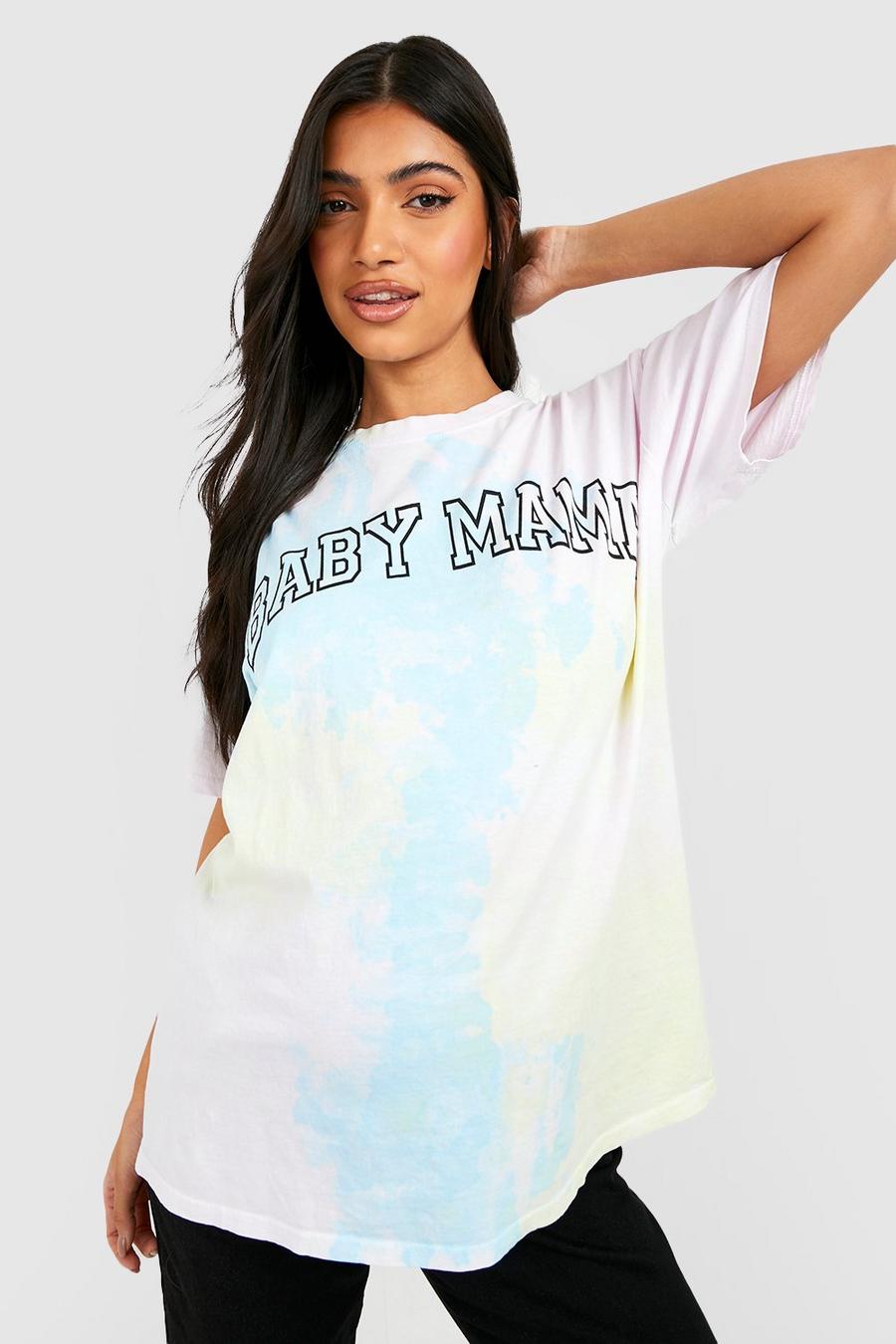 Multi mehrfarbig Maternity Tie Dye Baby Mama T-shirt