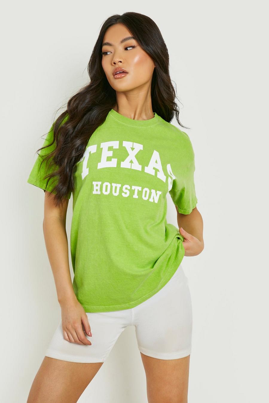 T-shirt fluo à imprimé Texas, Lime image number 1