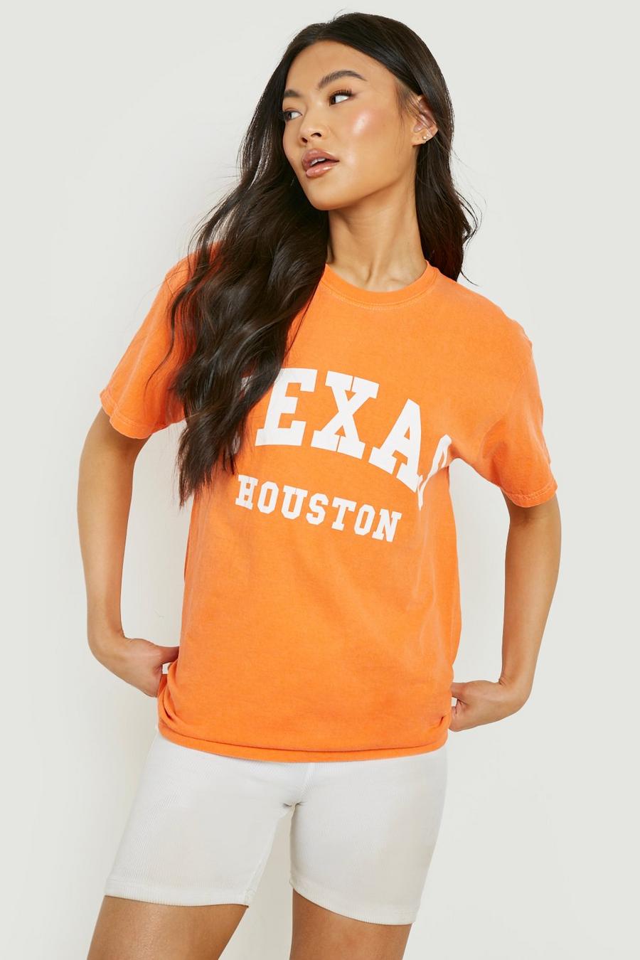 T-shirt fluo à imprimé Texas, Orange image number 1