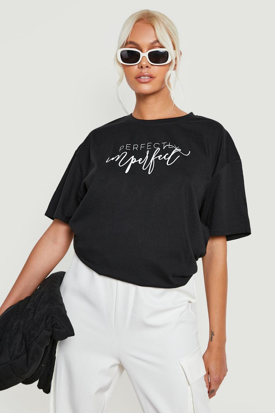 Black Perfectly Imperfect Oversized T-shirt image number 1