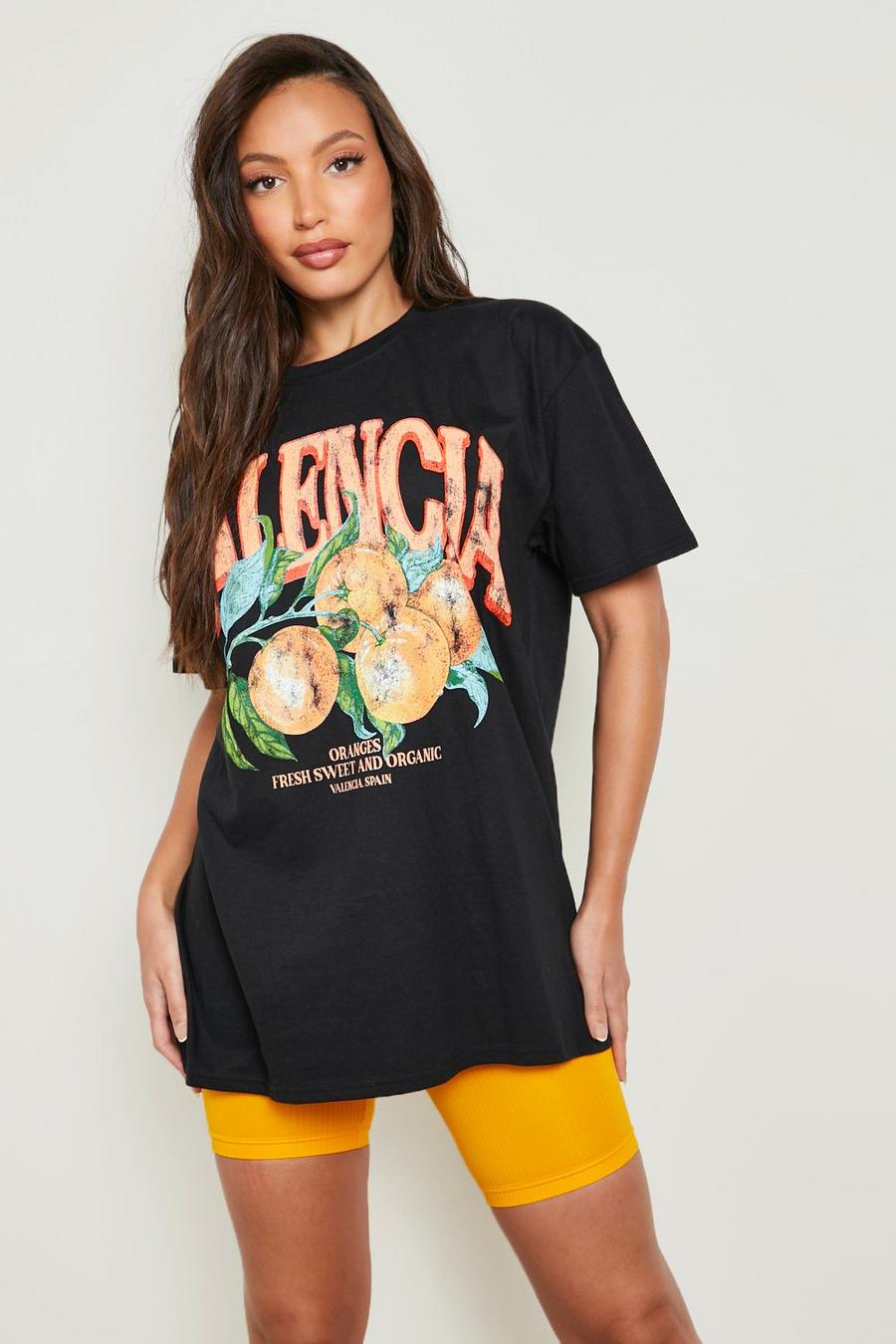 Black Tall Valencia Orange Graphic T-Shirt image number 1