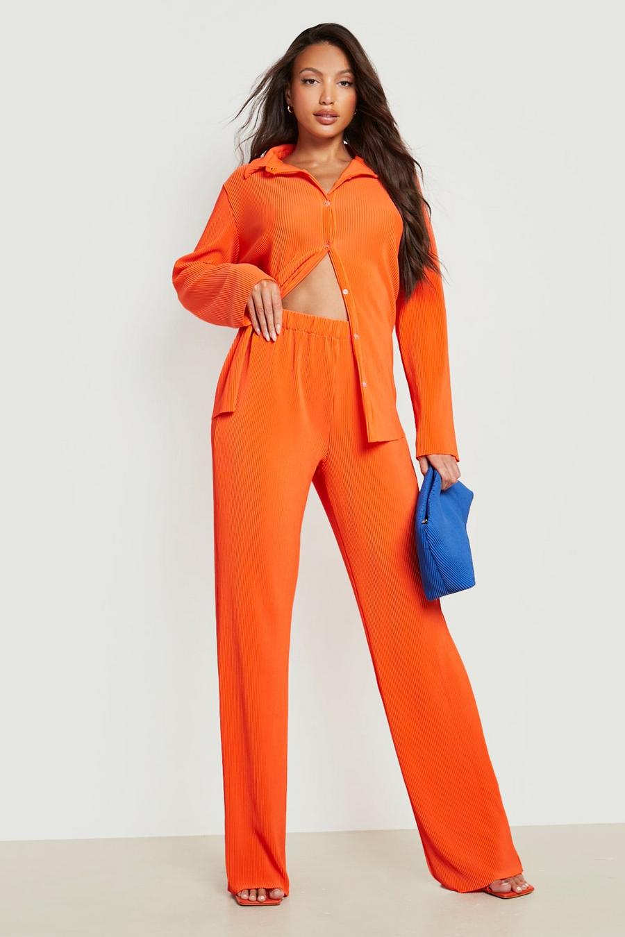 Pantaloncini plissettati Tall, Orange arancio