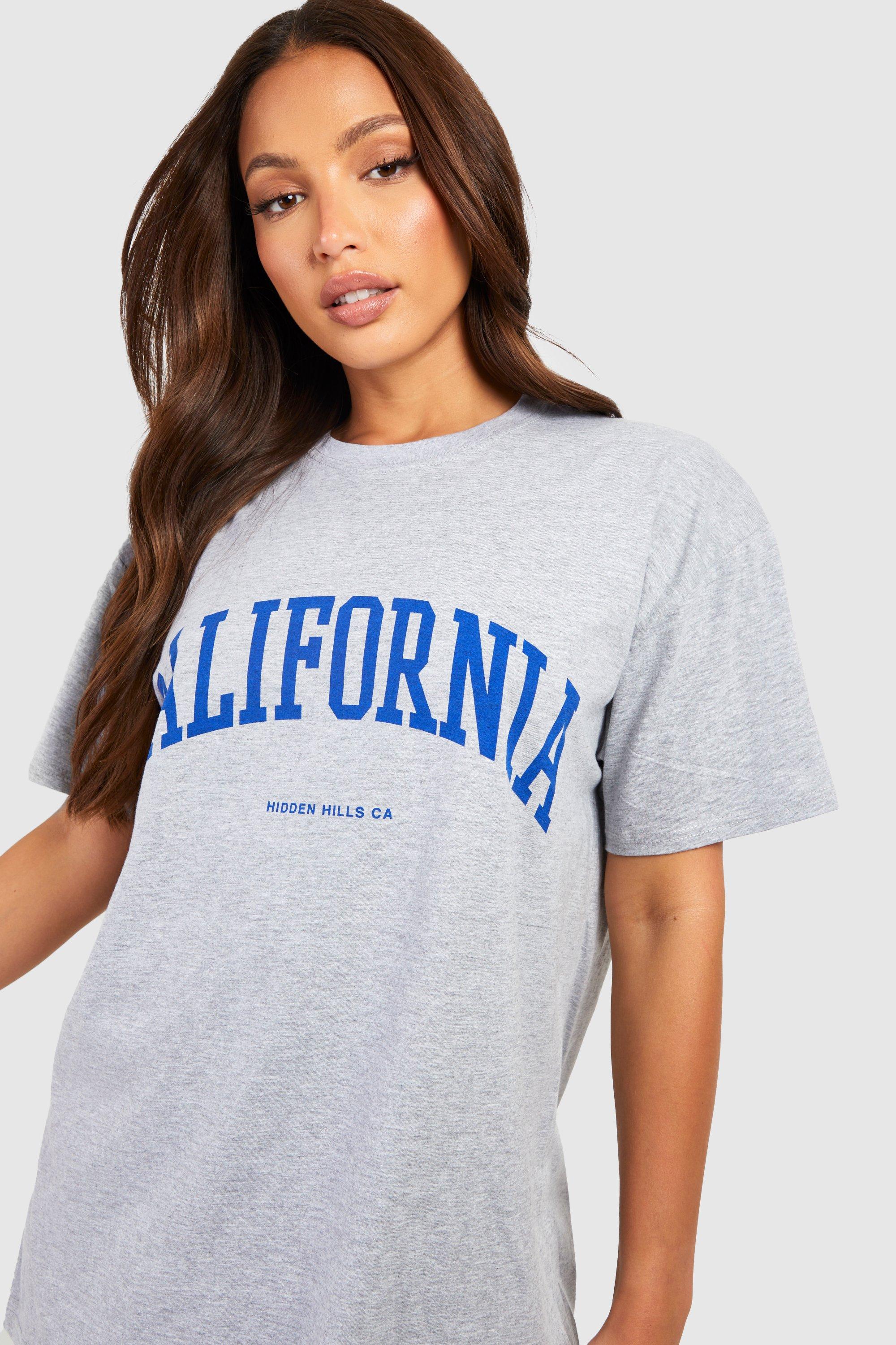 Tall T-Shirt mit California-Print boohoo 