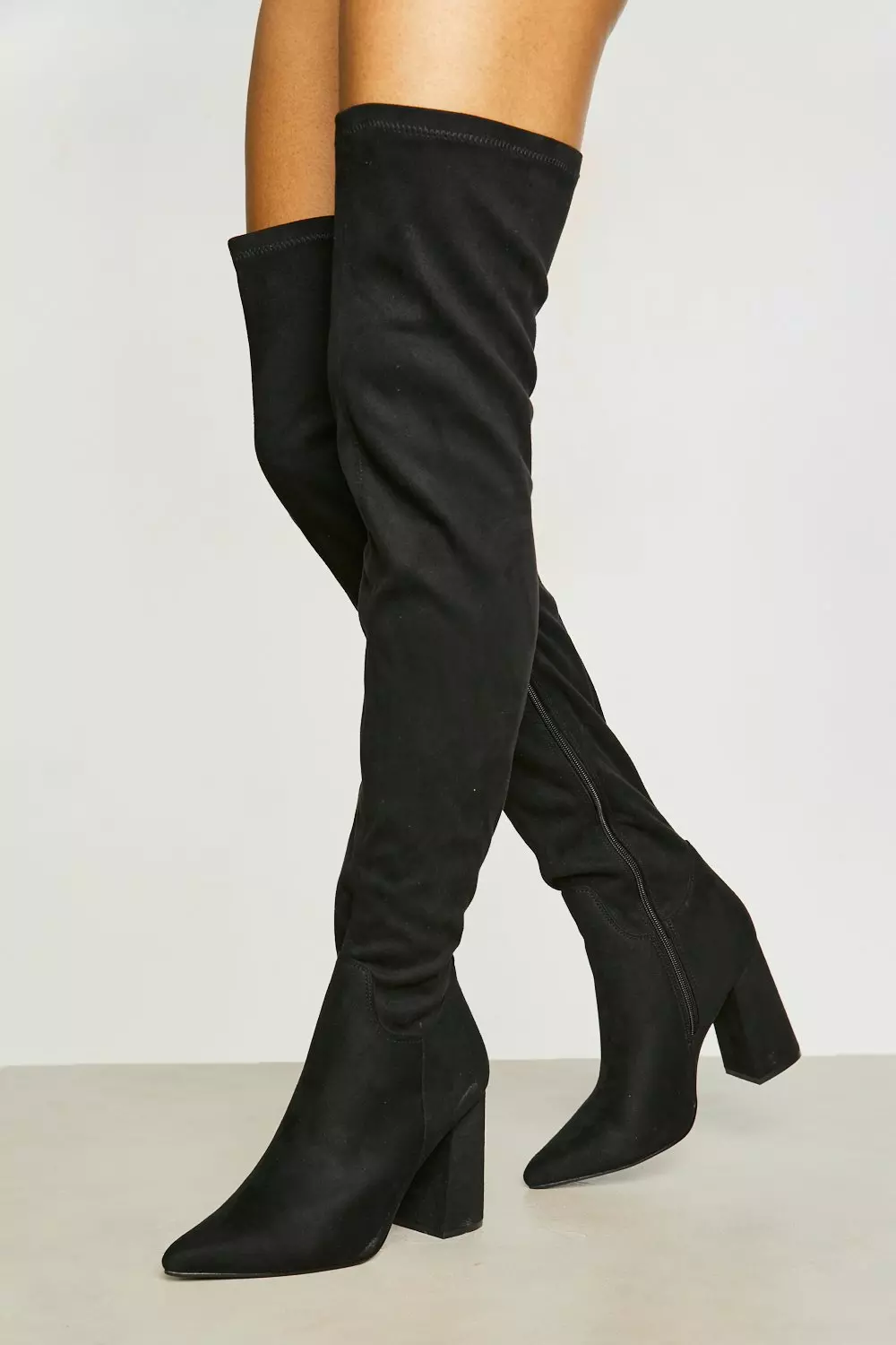 Over the knee heeled boots store wide fit