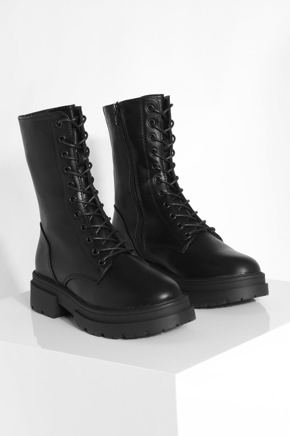 Boohoo lace store up hiker boots