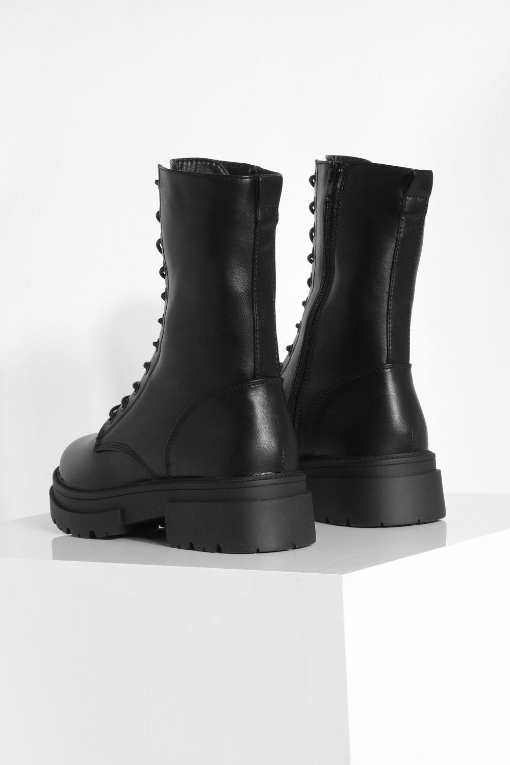 Lace up clearance black ladies boots