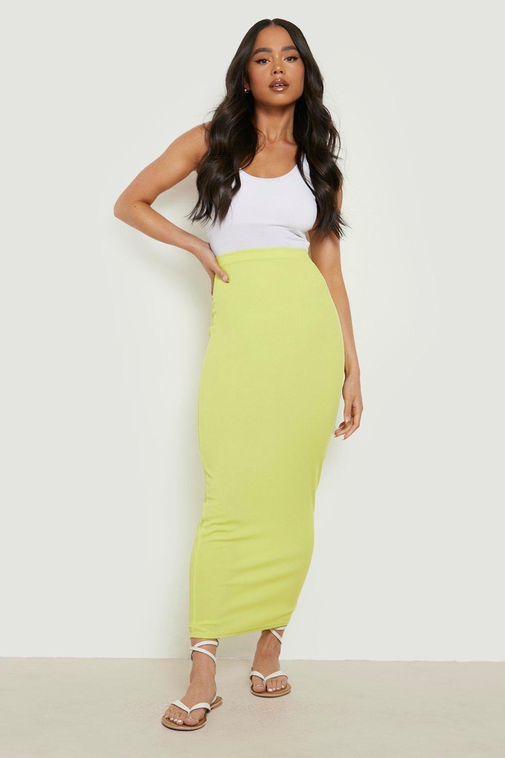 Maxi pencil skirt clearance yellow