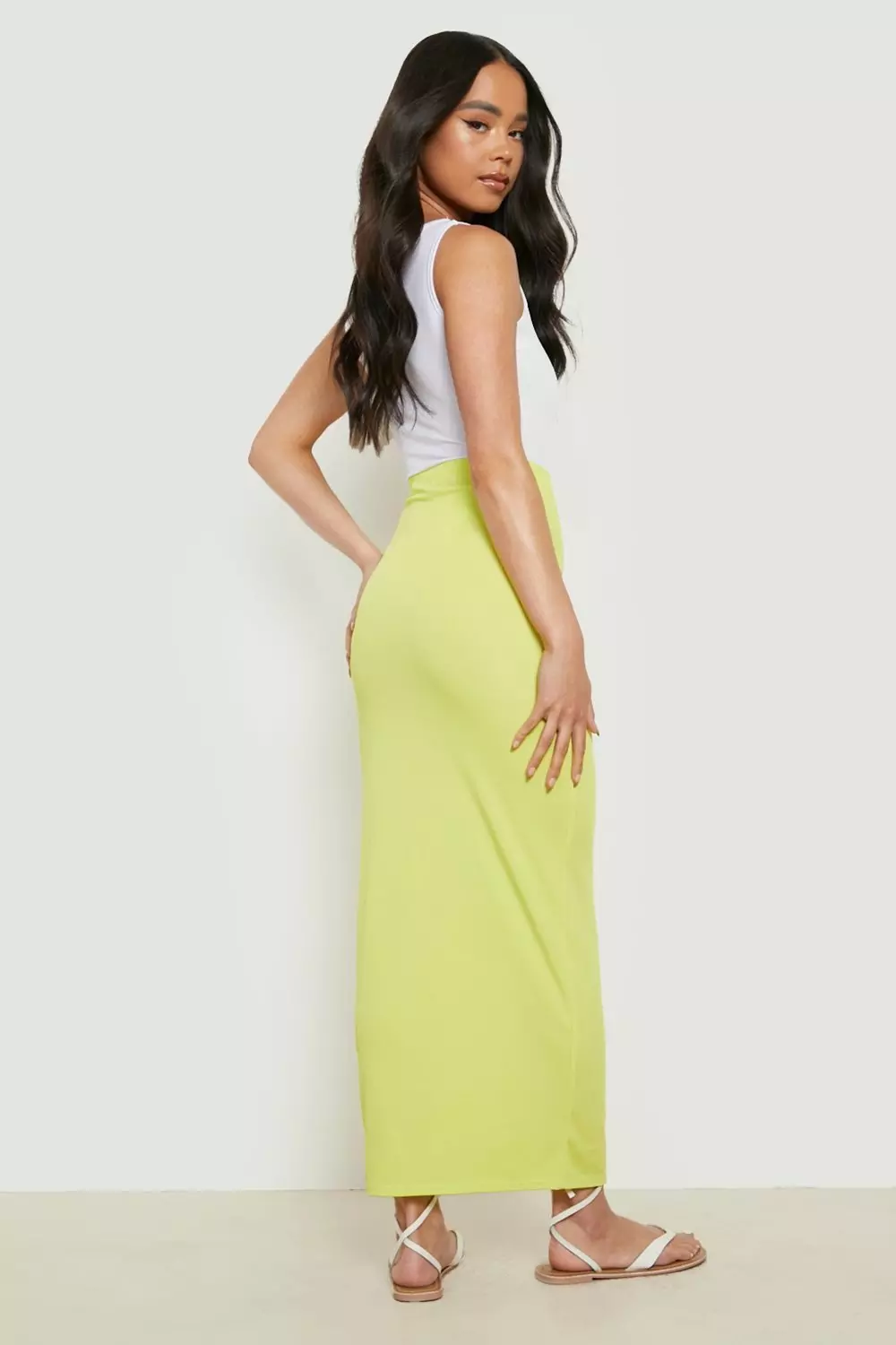 Petite maxi 2024 skirt yellow