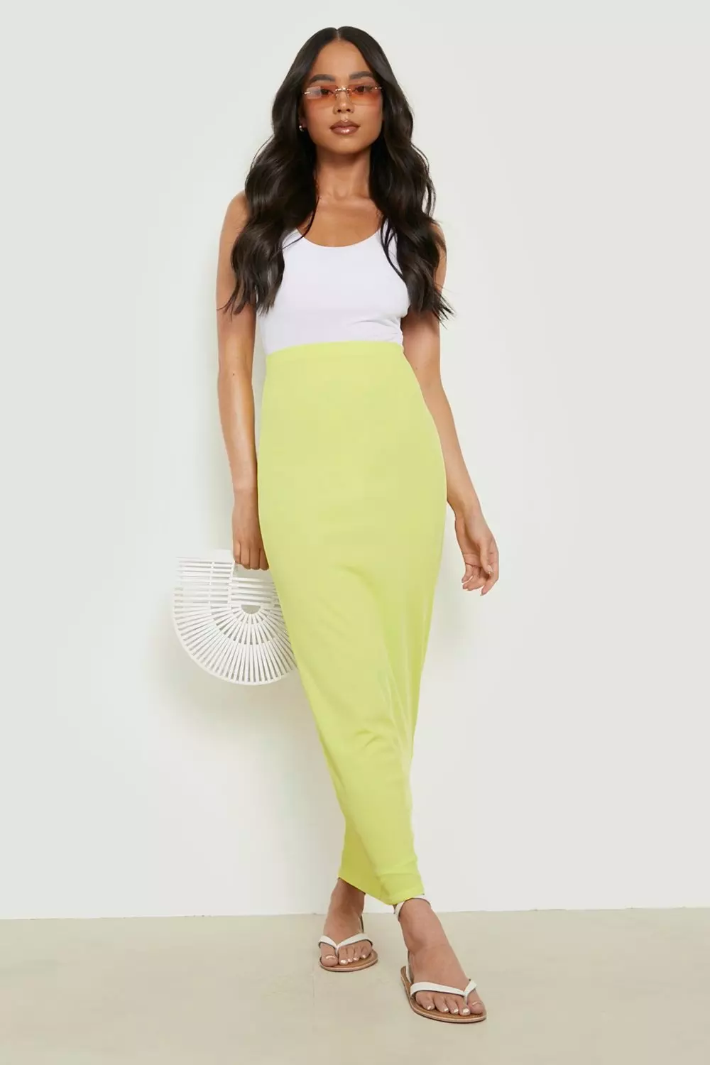 Petite green maxi clearance skirt