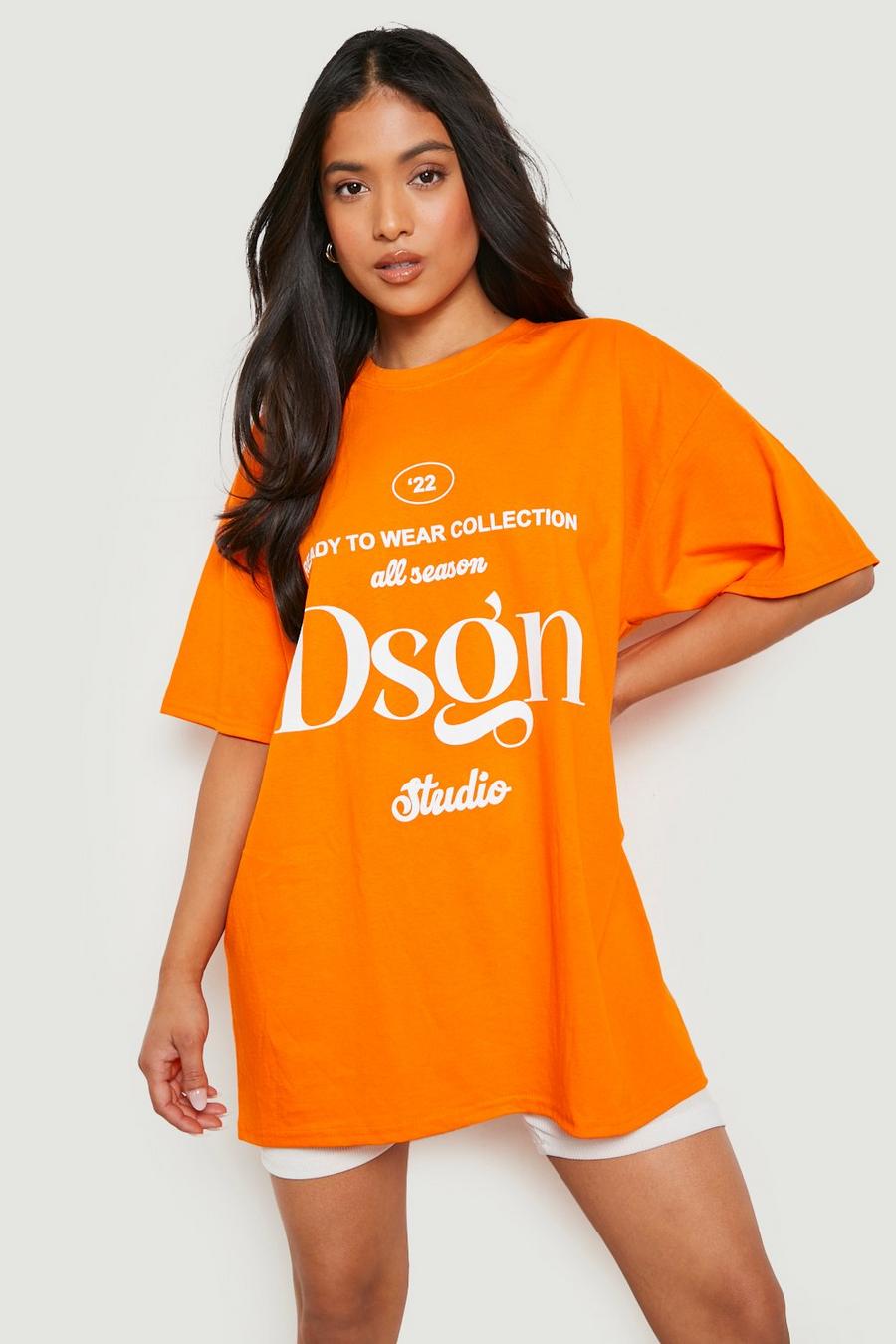 Orange Petite Dsgn Studio Printed T-shirt image number 1