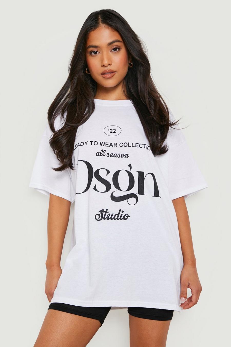 White Petite Dsgn Studio Printed T-shirt