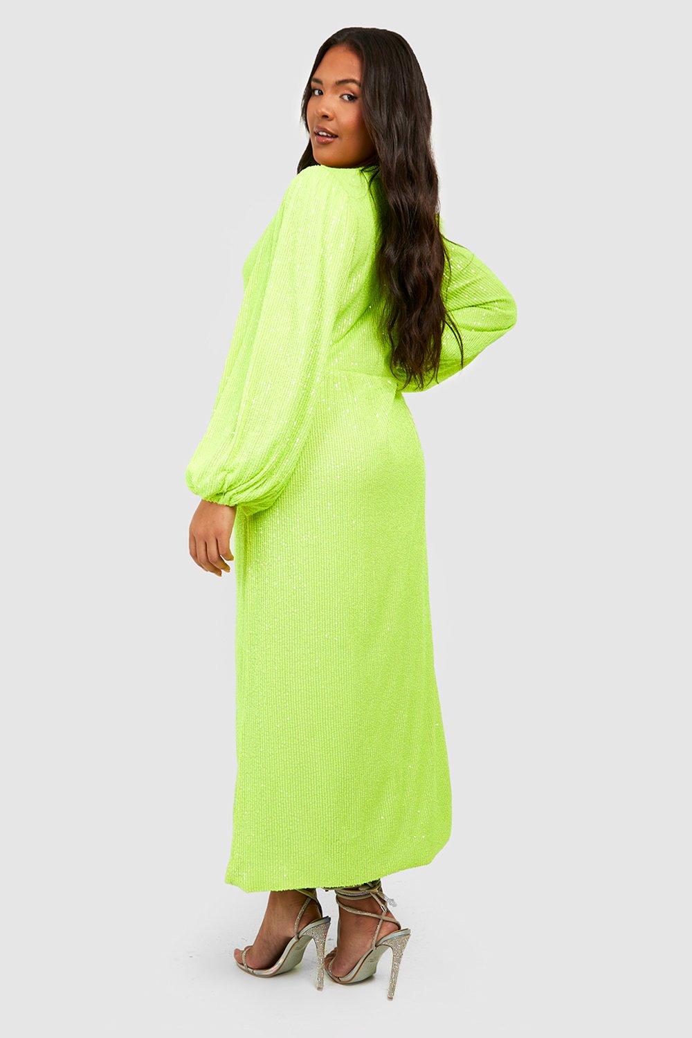 Boohoo green hot sale sequin dress