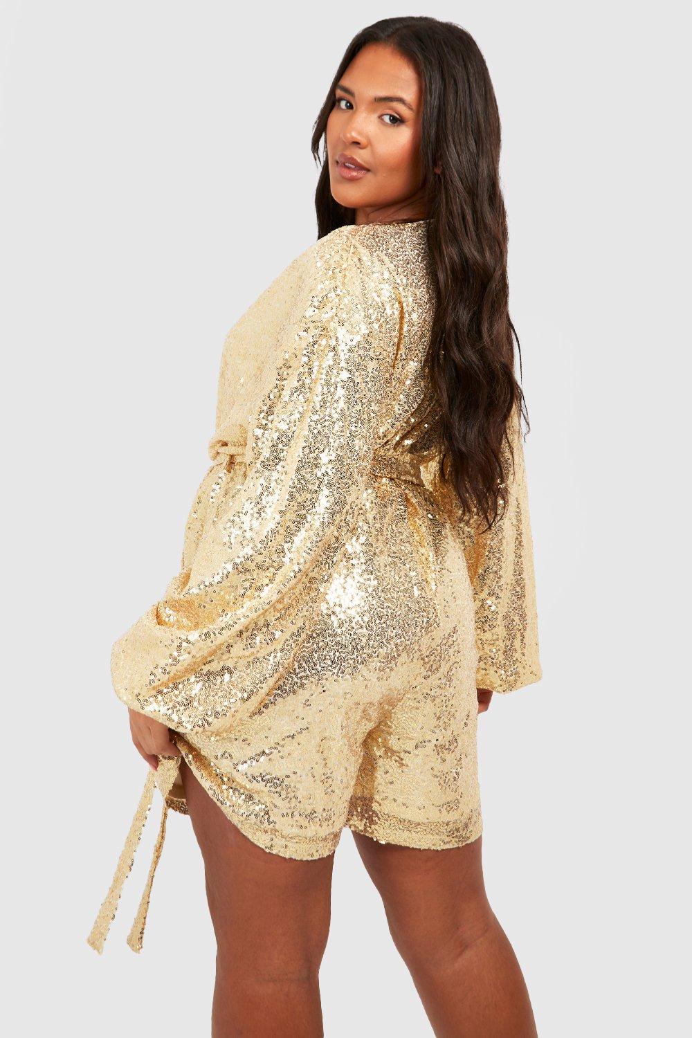 Gold glitter playsuit online