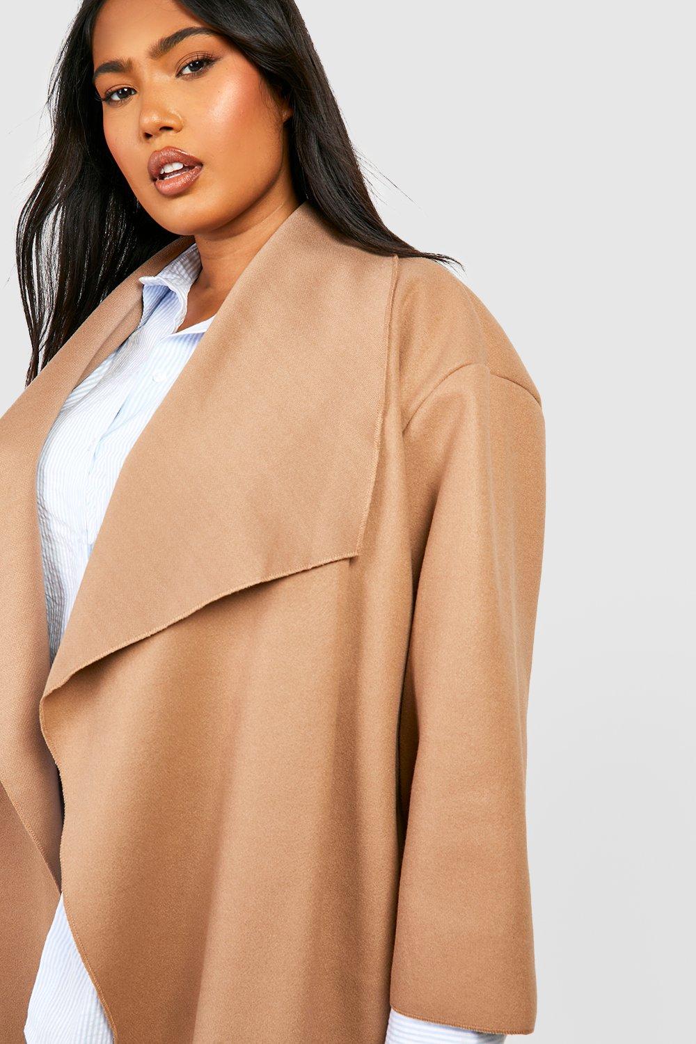 Plus on sale waterfall coat