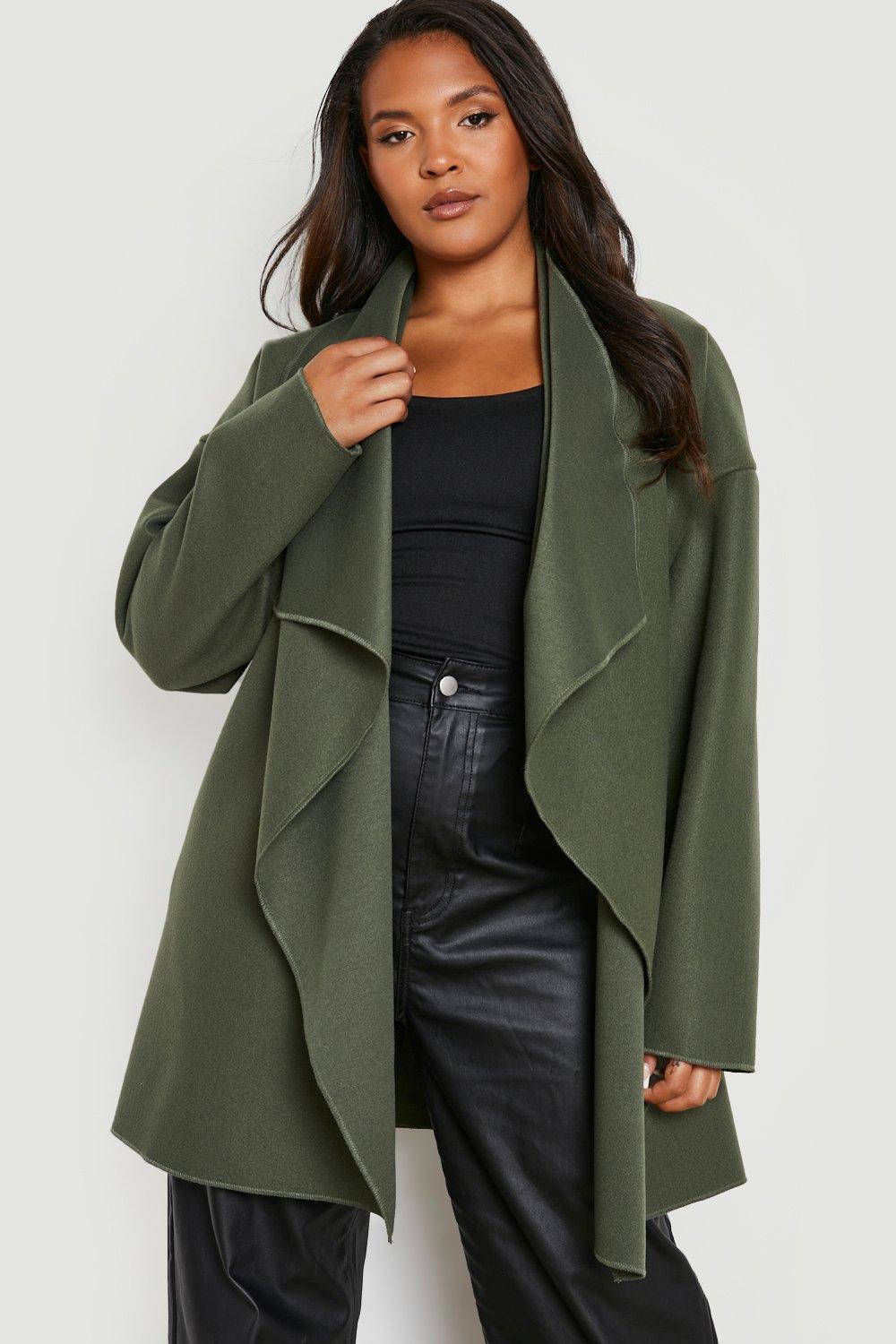 Khaki on sale wrap coat