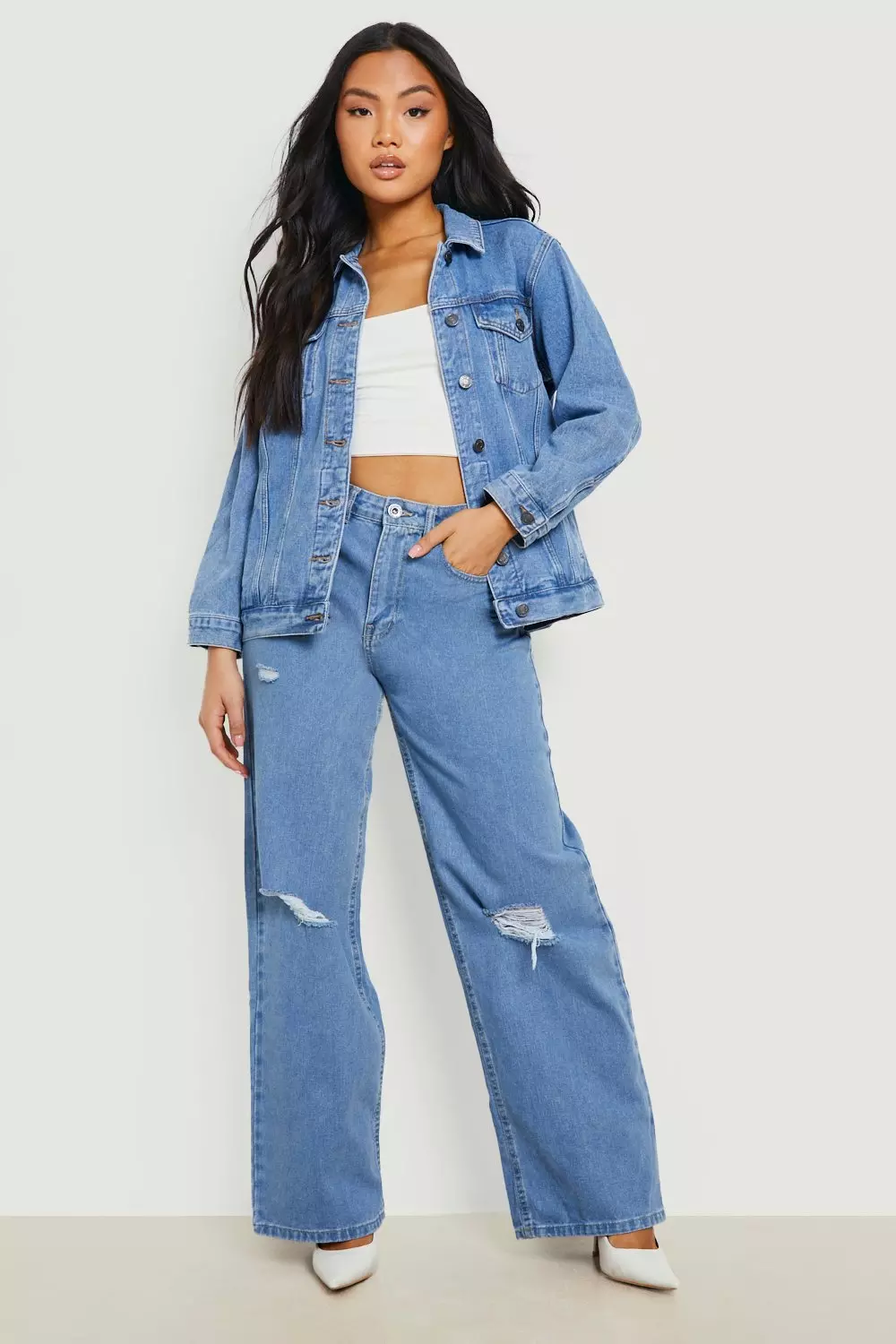 Boohoo petite hot sale denim jacket