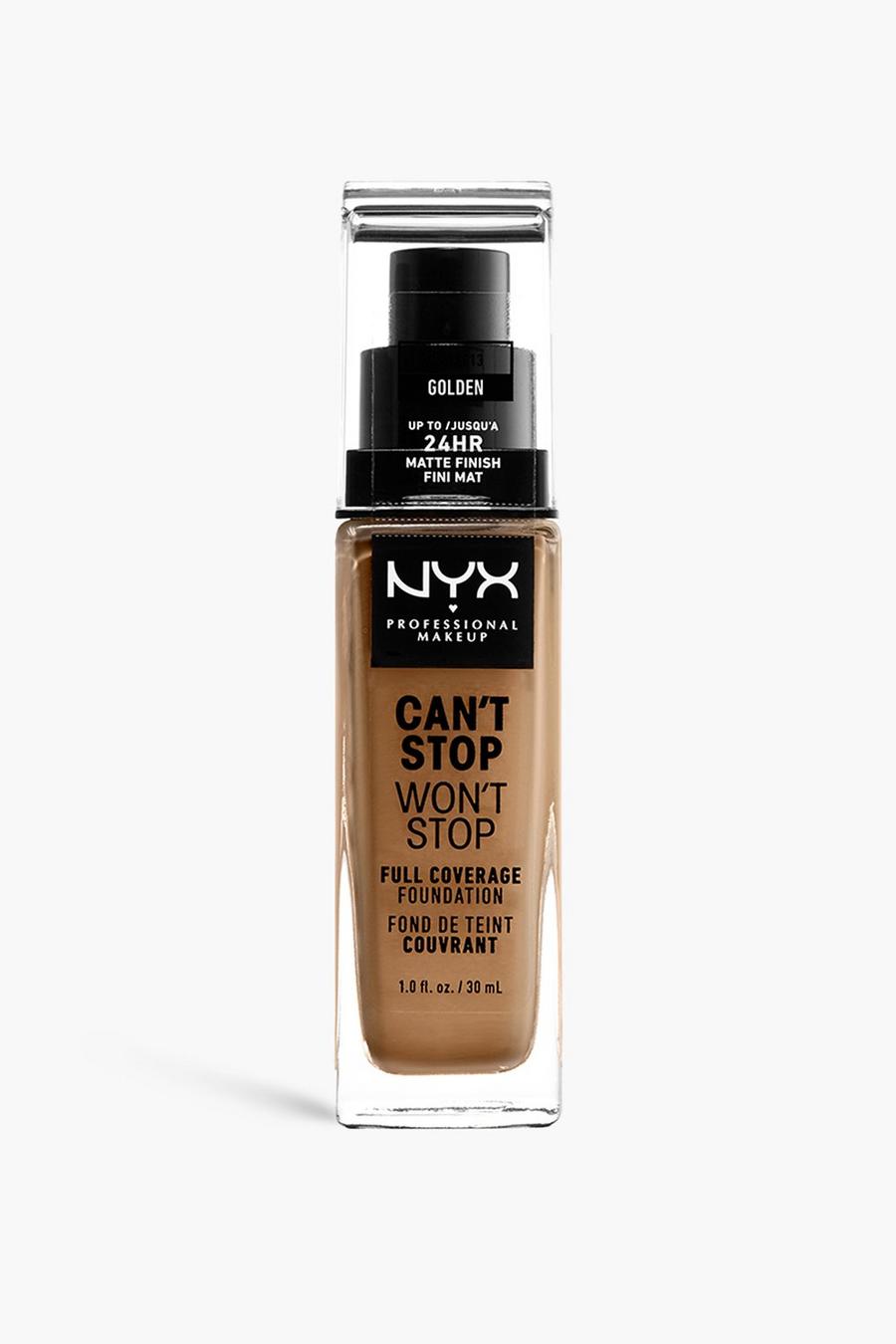 NYX Professional Makeup Can't Stop Won't Stop Fondotita a copertura totale, Golden beige