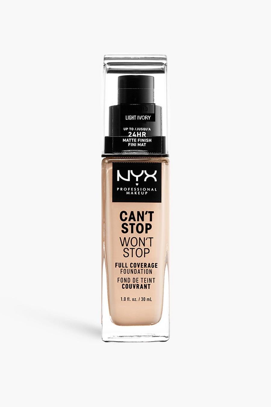 Light ivory NYX Professional Makeup Can't Stop Won't Stop Full Coverage Foundation 