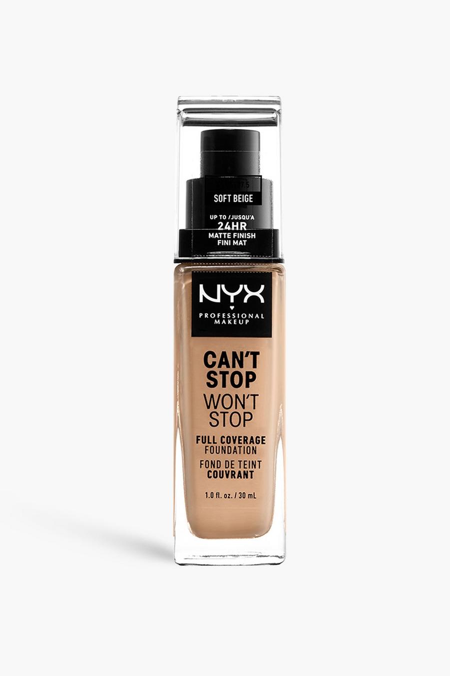 Soft beige NYX Professional Makeup Can't Stop Won't Stop Full Coverage Foundation 