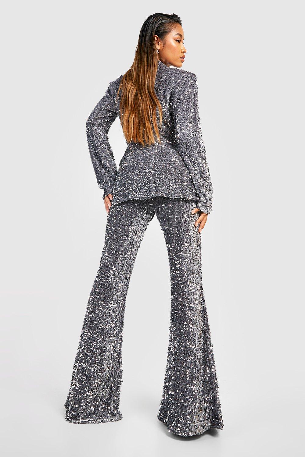 Flare best sale glitter pants