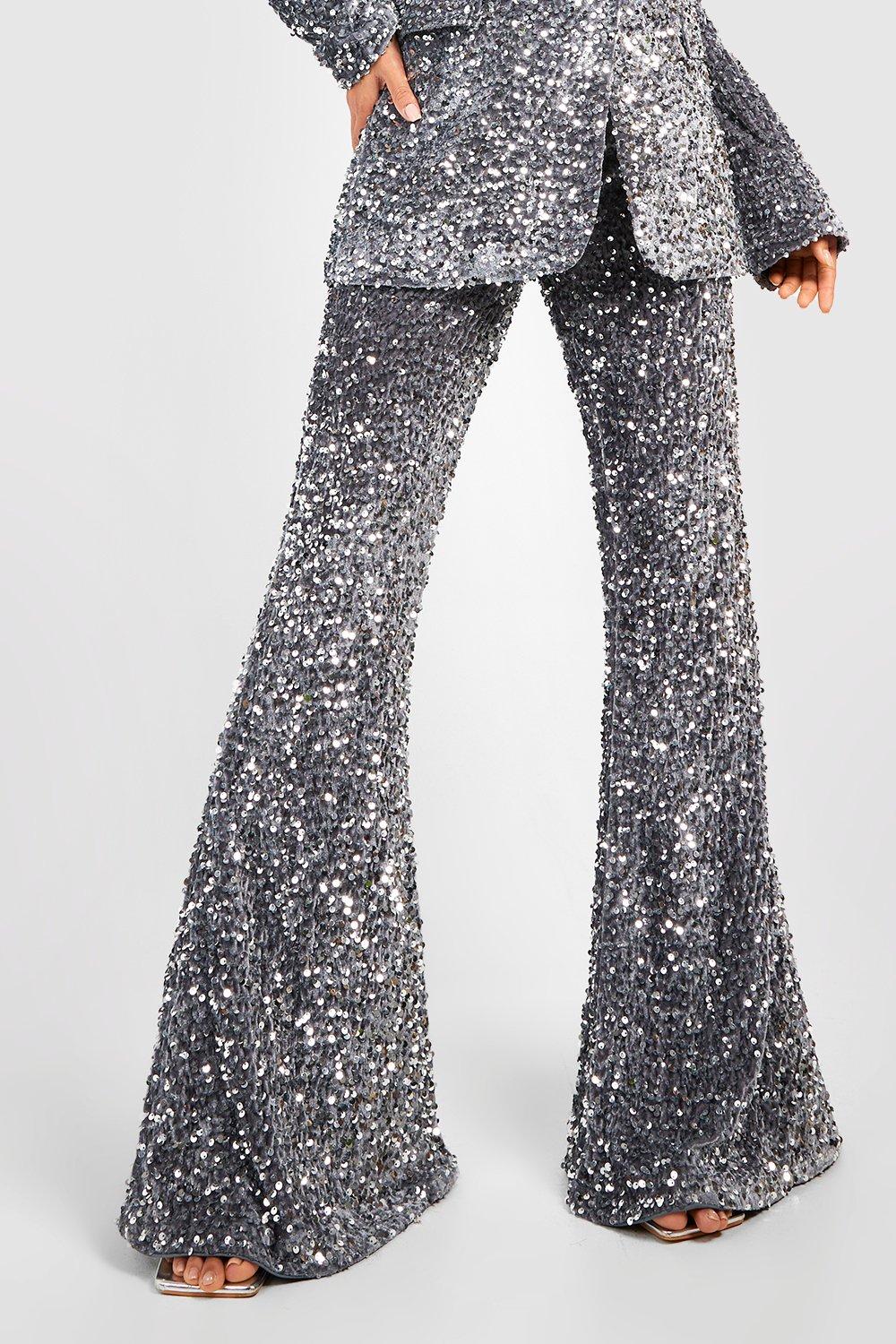 Party Sequin Flare Pants – Velvet Hanger