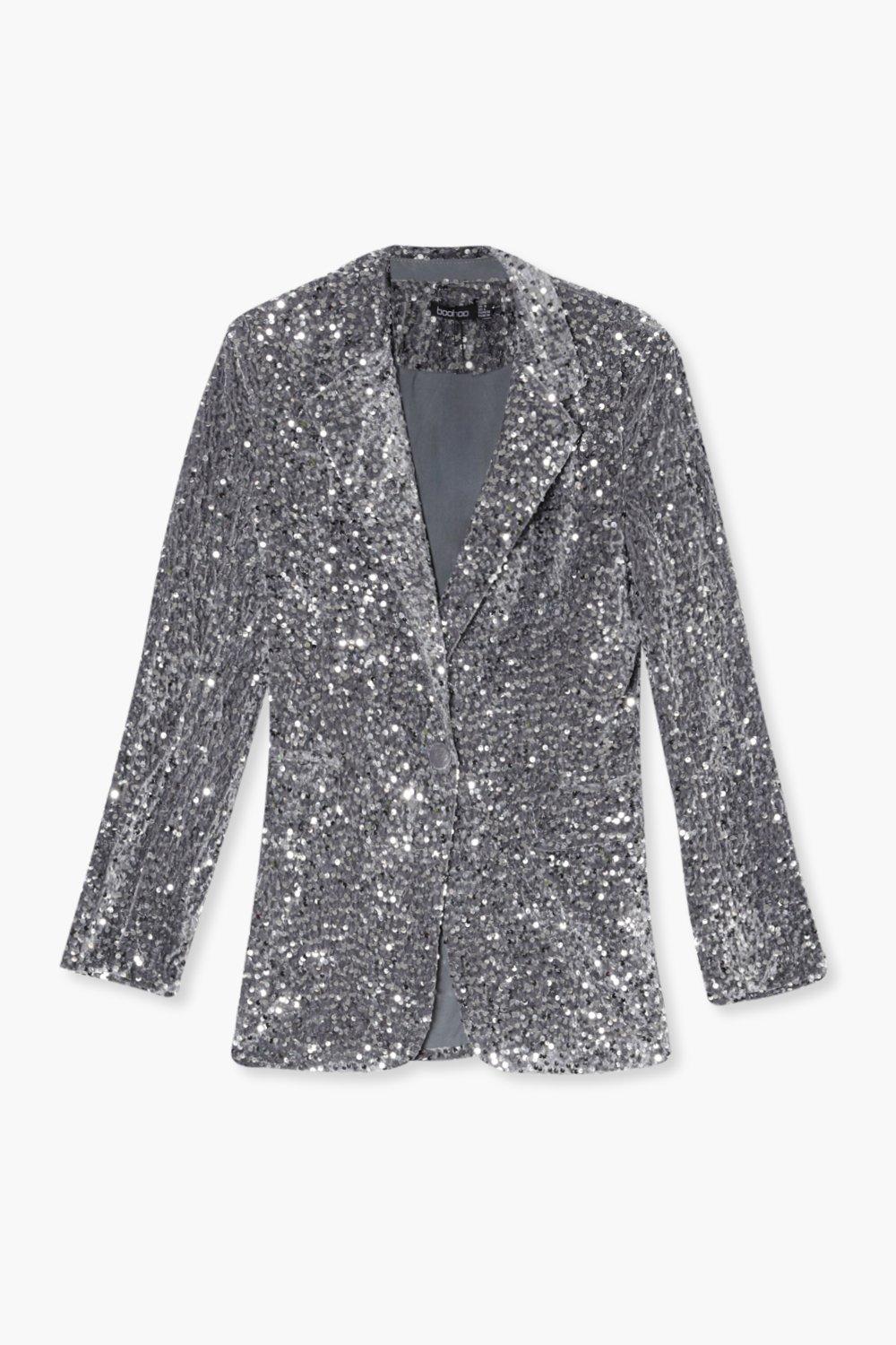 Blazer pailleté best sale noir femme