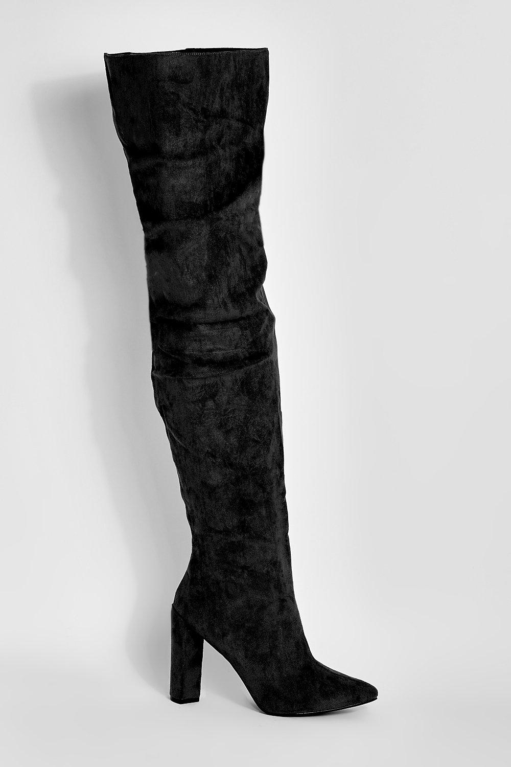 Thigh high pointed outlet boots