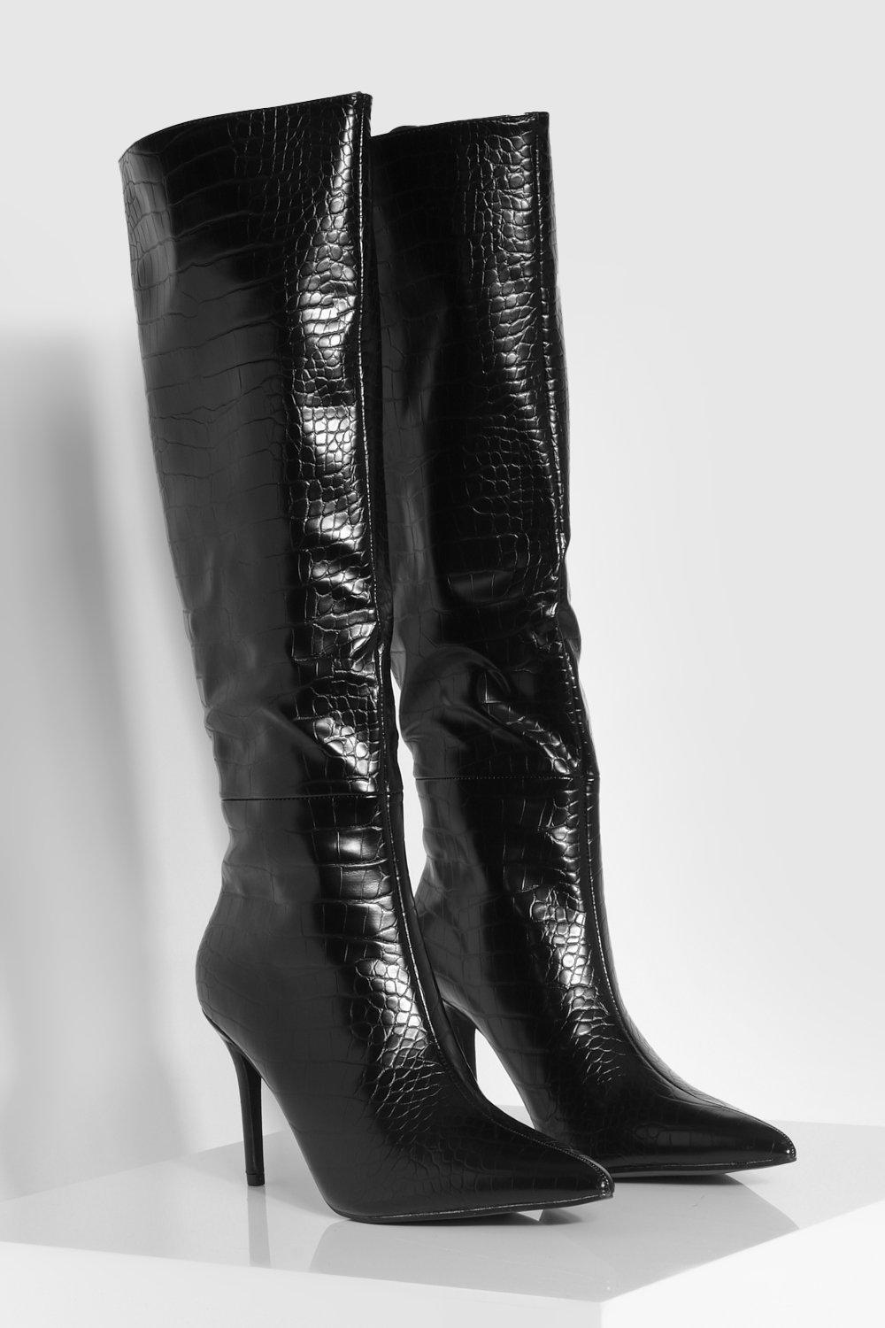 Mid heel 2025 stiletto boots