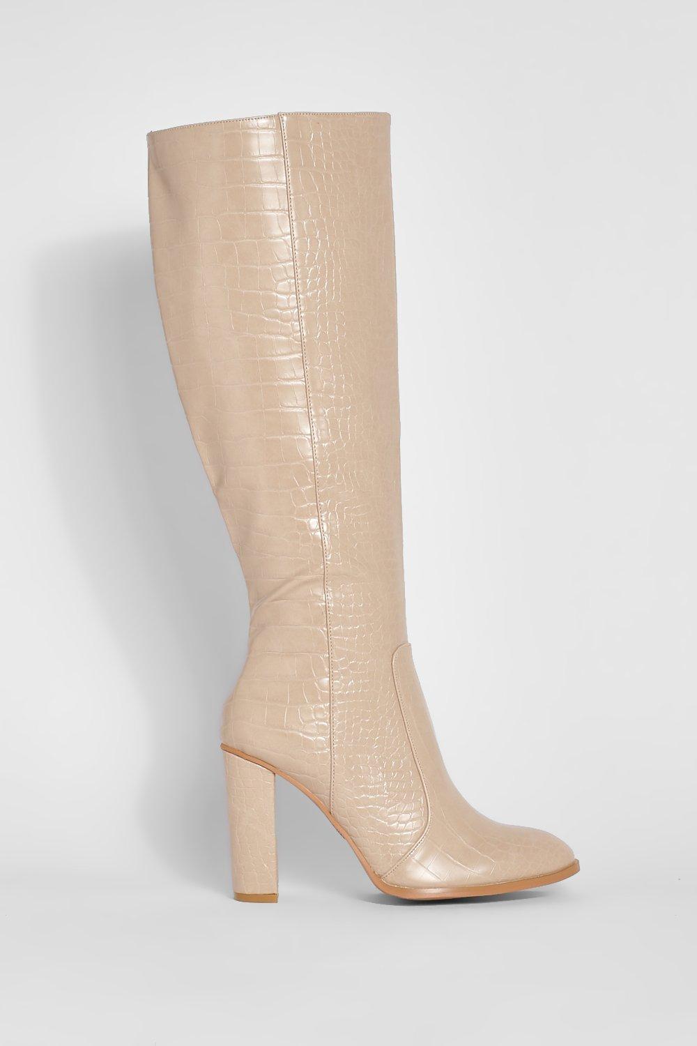 Boohoo croc boots sale