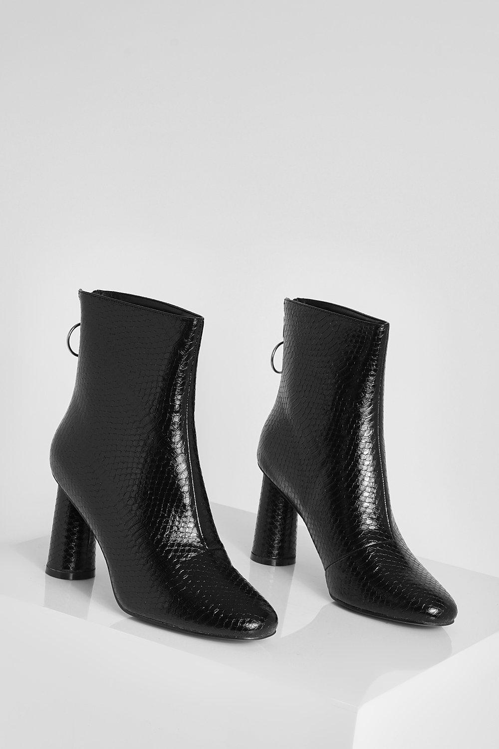 Round heel ankle hot sale boots