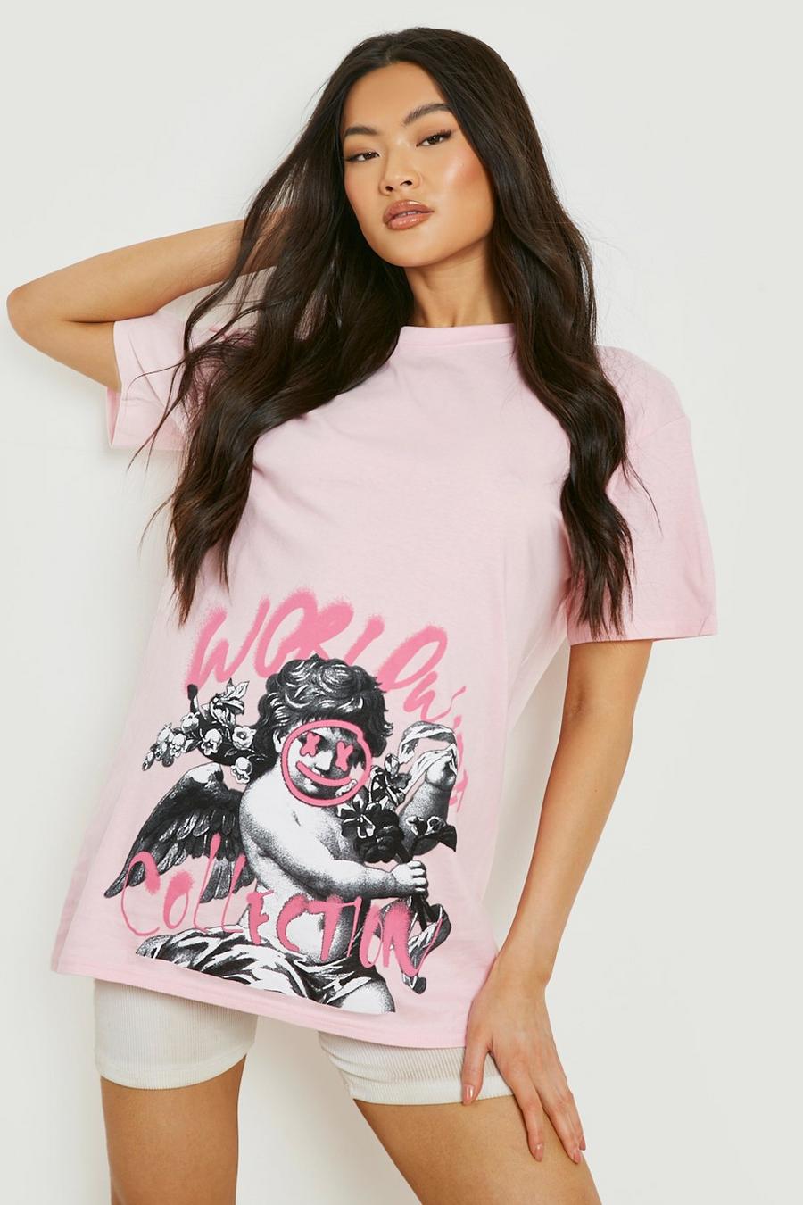 Pink Graffiti Worldwide Collection Cherub T-shirt image number 1