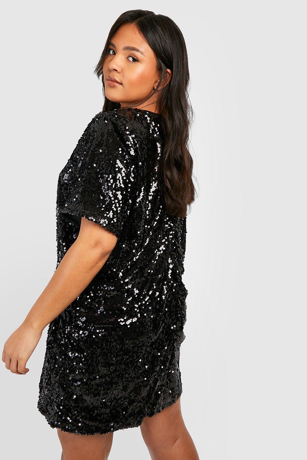 Iridescent sequin online dress