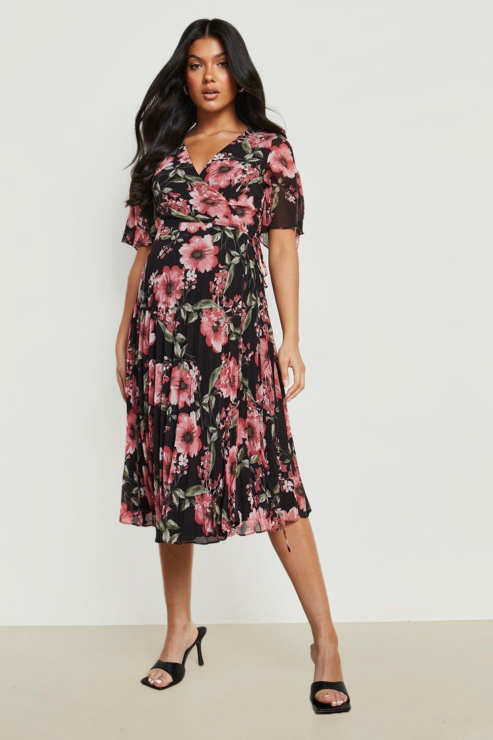 Boohoo floral cheap maternity dress