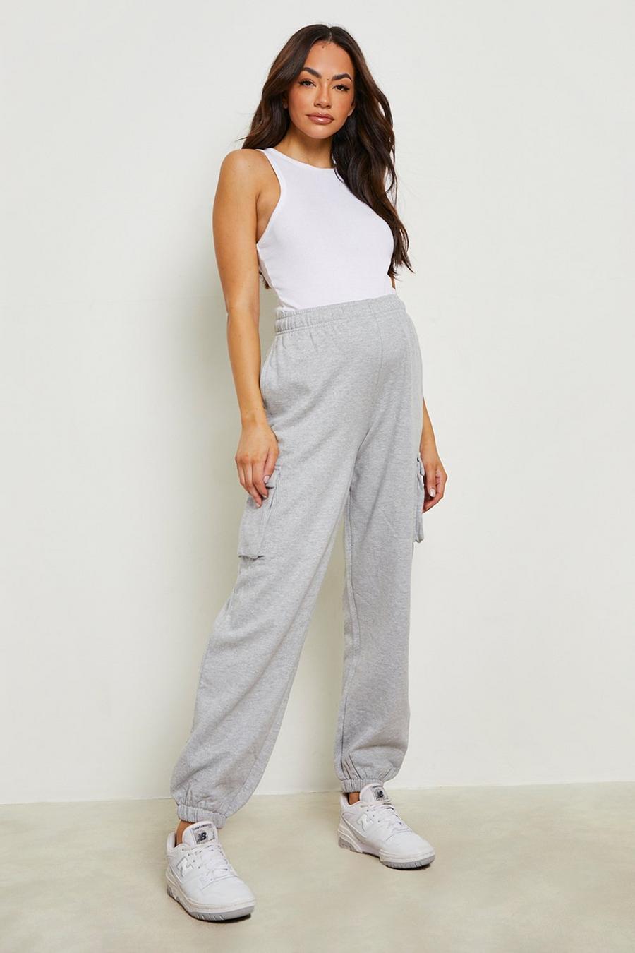 Grey marl Maternity Cargo Joggers image number 1