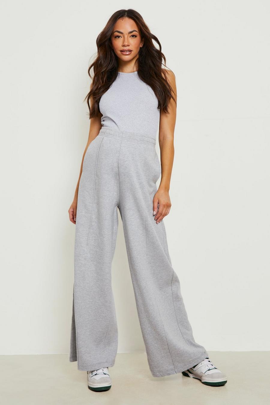 Grey marl Maternity Wide Leg Joggers image number 1