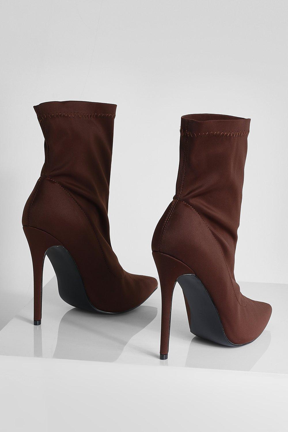 Brown stiletto outlet ankle boots