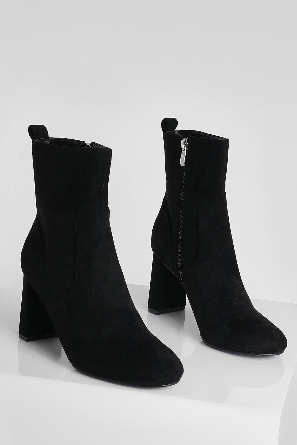 Flat Heel Round Toe Ankle Boot