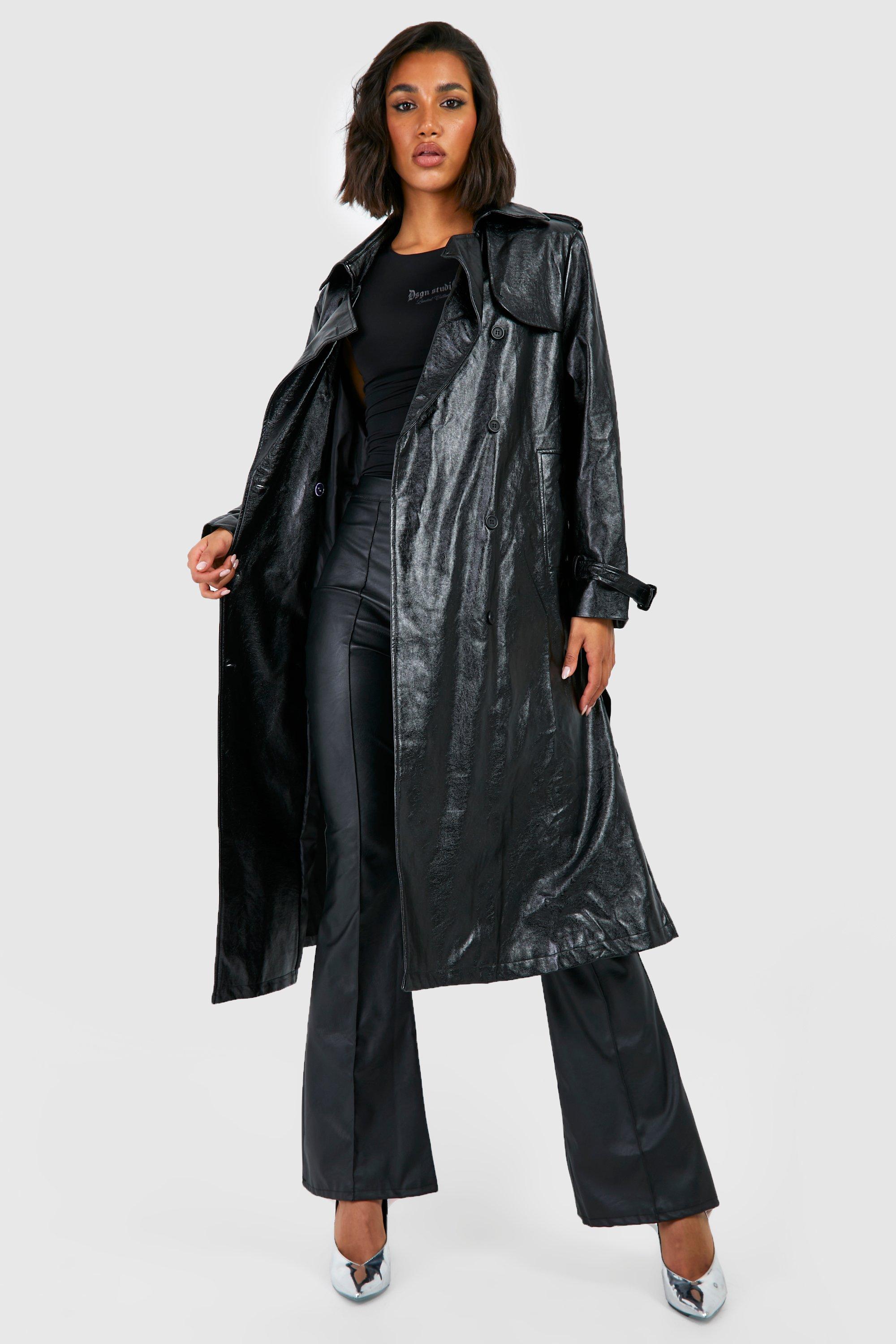 Oversize Vinyl Trenchcoat