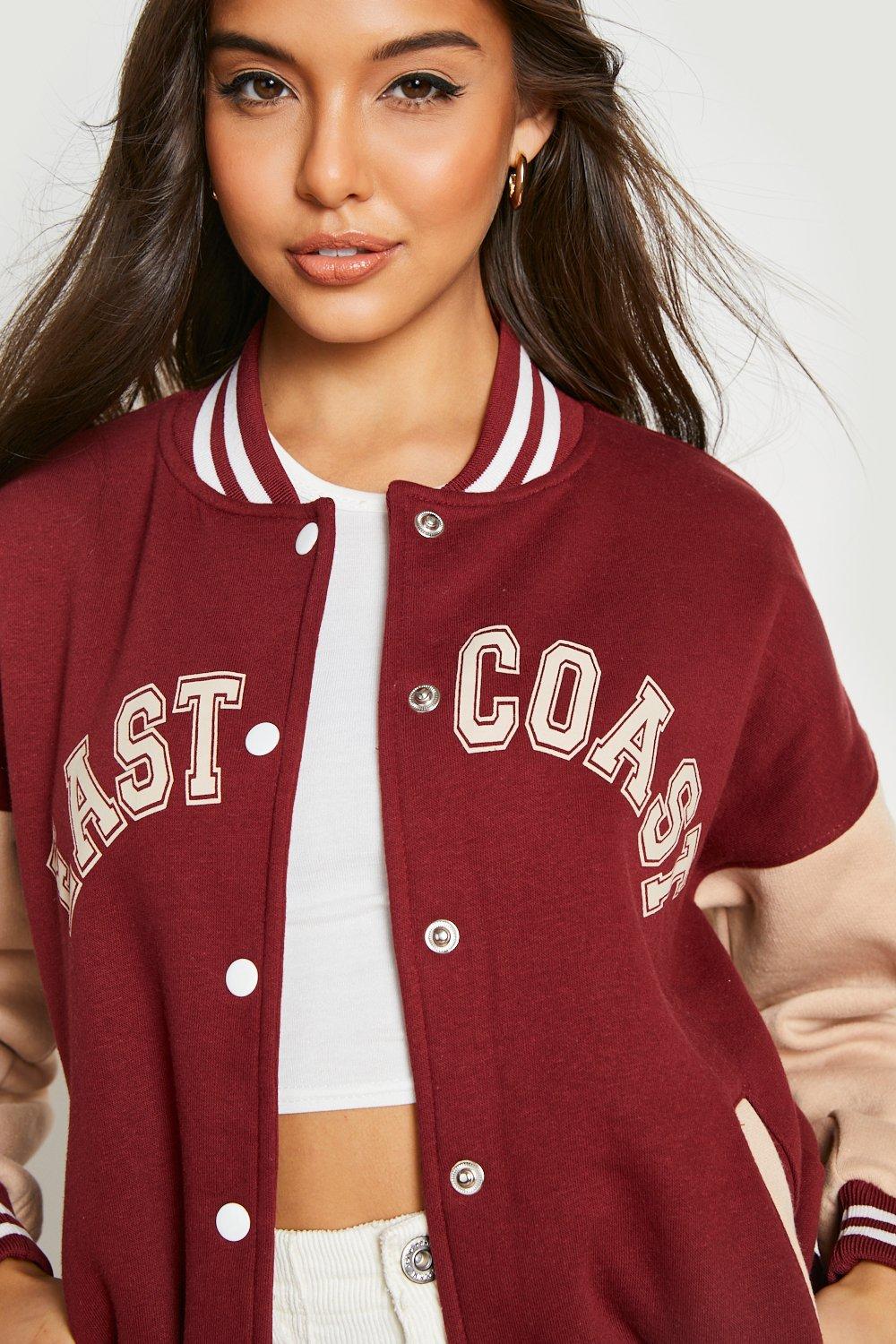 Maroon Varsity Bomber Jacket