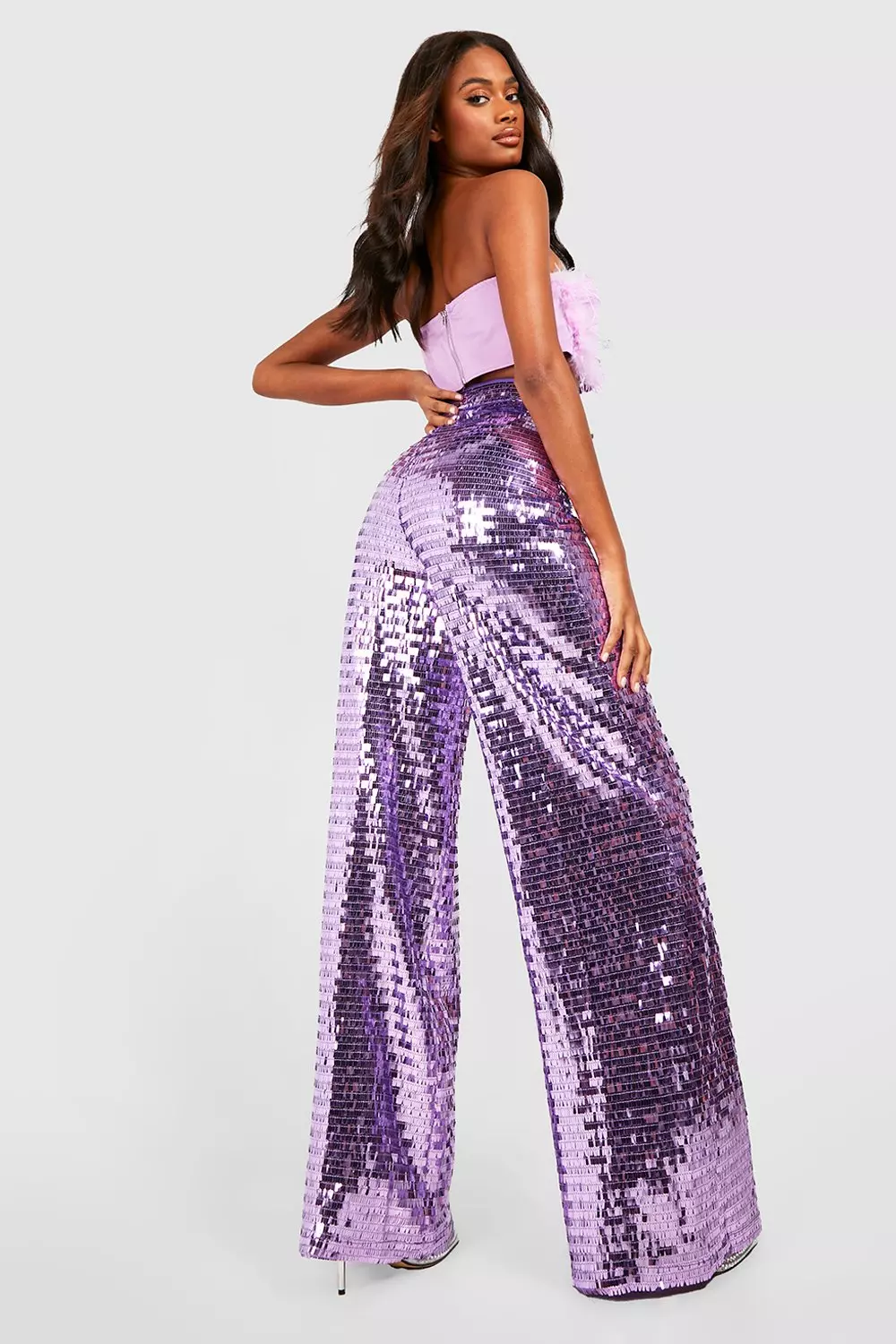 Sparkly wide leg outlet trousers