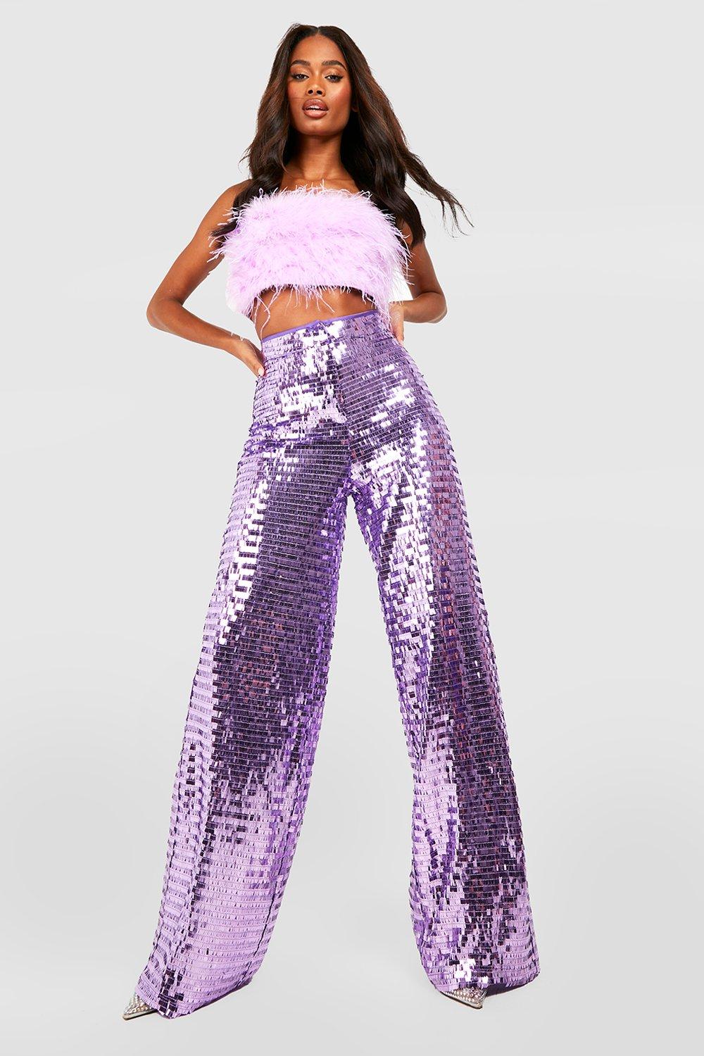 boohoo glitter trousers