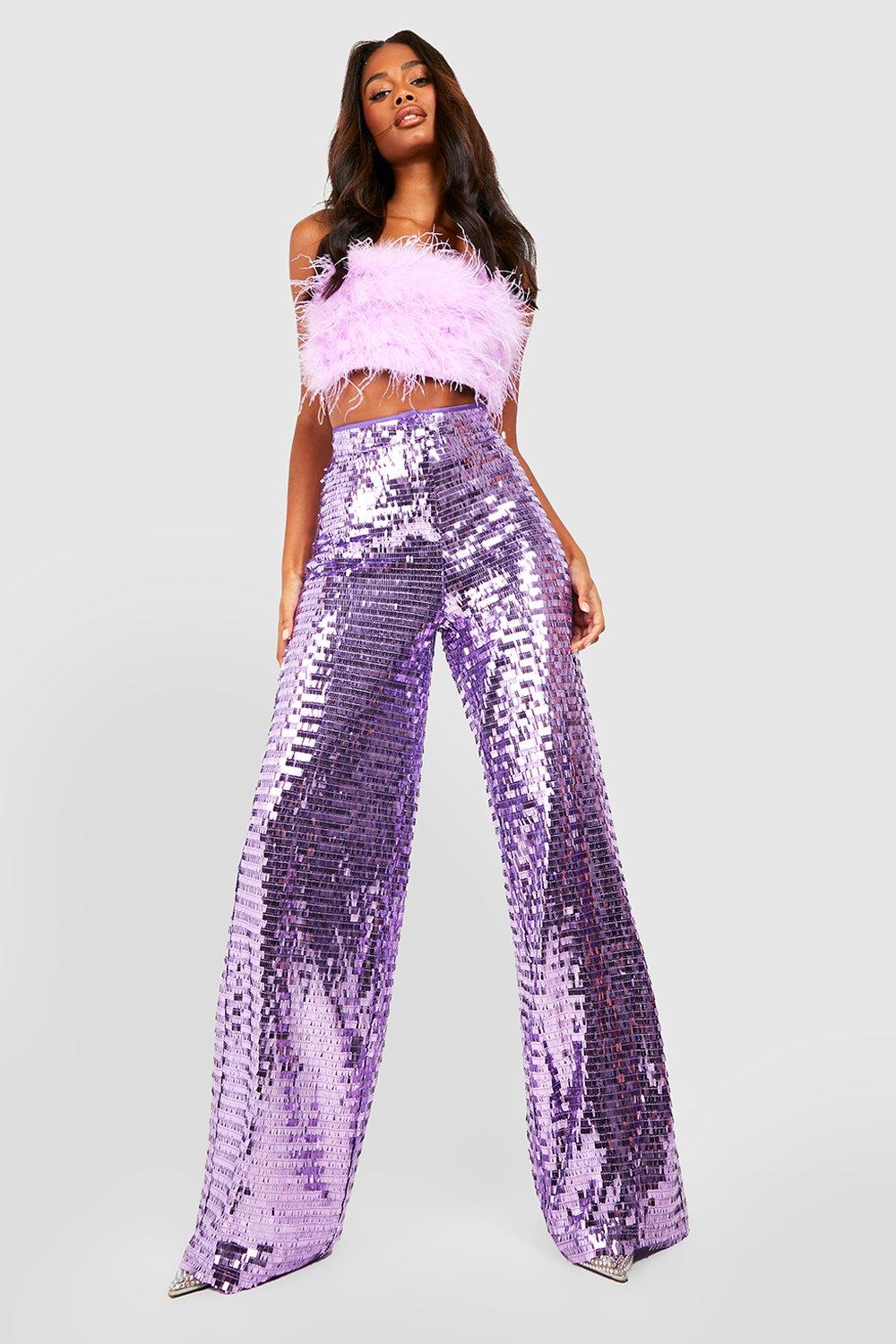 Sequin Wide Leg Pants