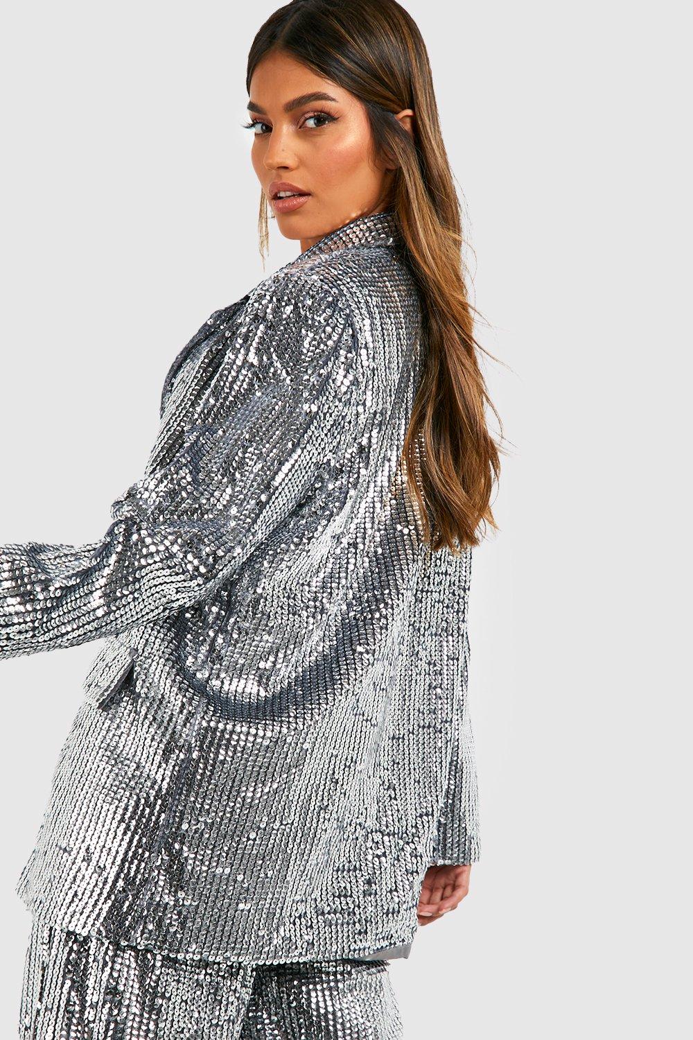 Boohoo silver clearance jacket