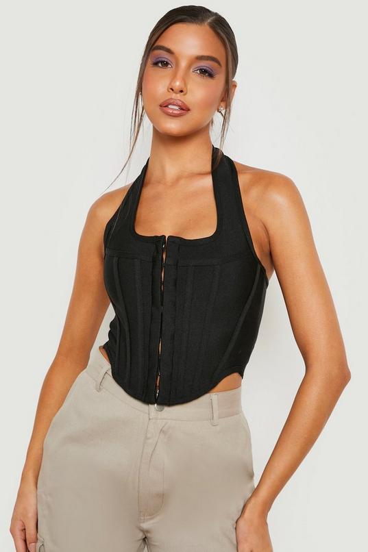 Sleeveless Hook and Eye Corset Bodysuit – shop hey chick