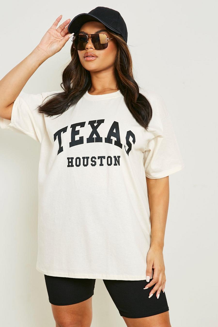 Cream white Plus Neon Texas Overdye T-shirt