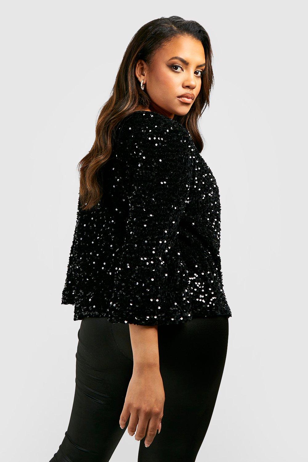 Boohoo sequin kimono sale