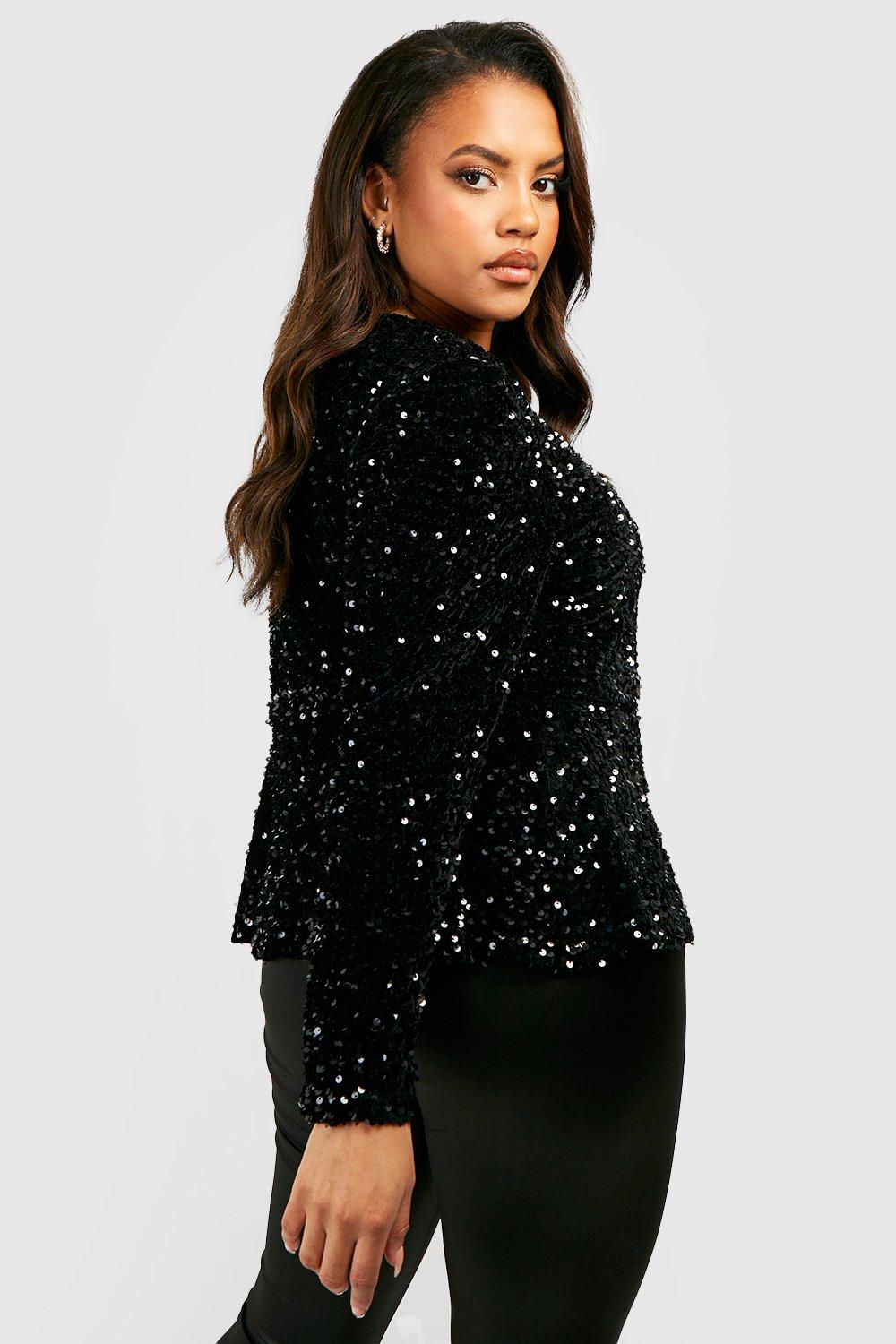 Glitter cheap peplum top